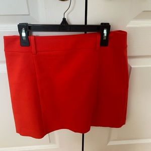 Bright Orange-Red Mini Skirt
